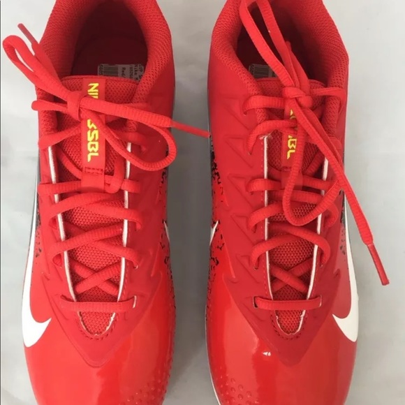 New Nike Fastflex Baseball Football Men’s Cleats 8.5 Vapor Red - Picture 2 of 12